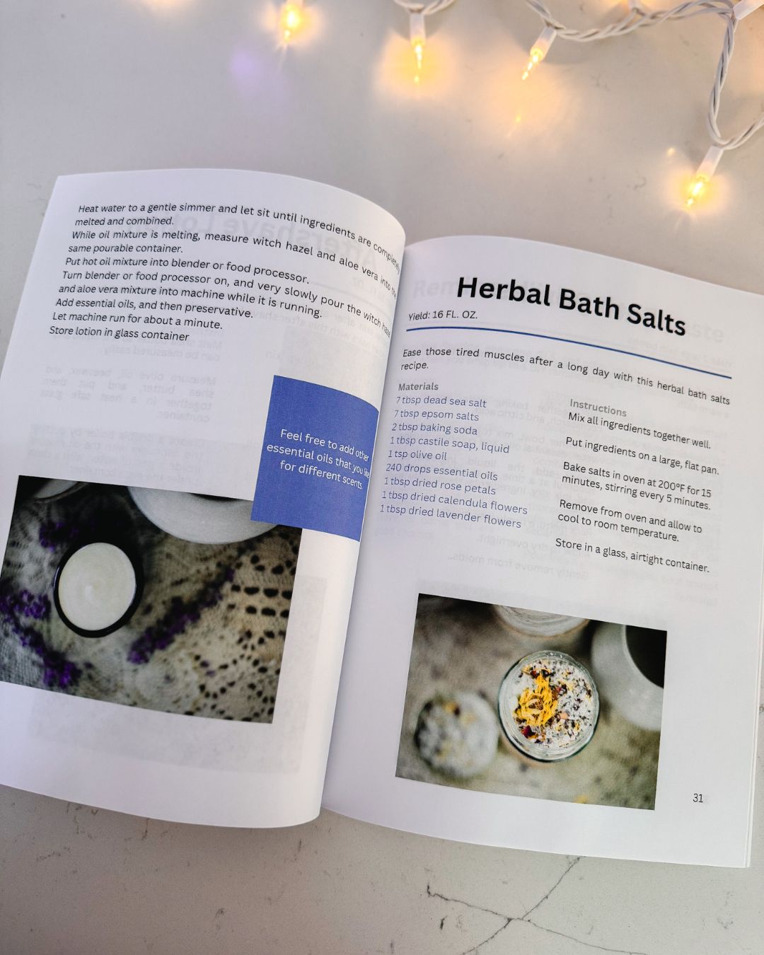 Natural Living Recipes Printed Book