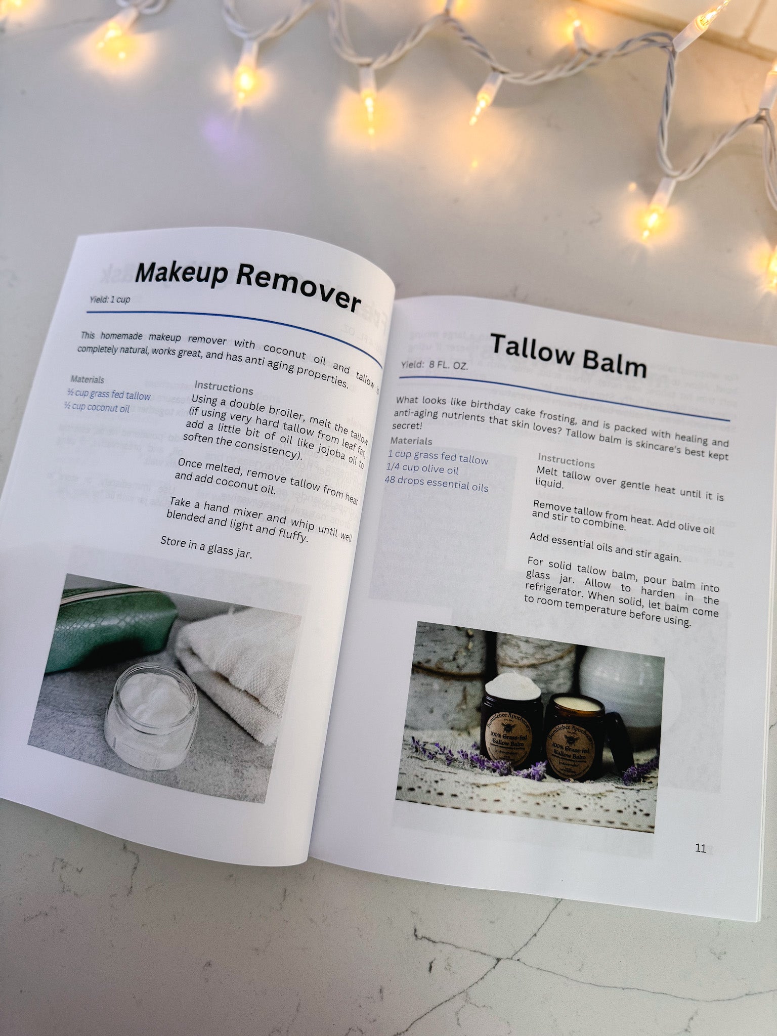 Natural Living Recipes Printed Book