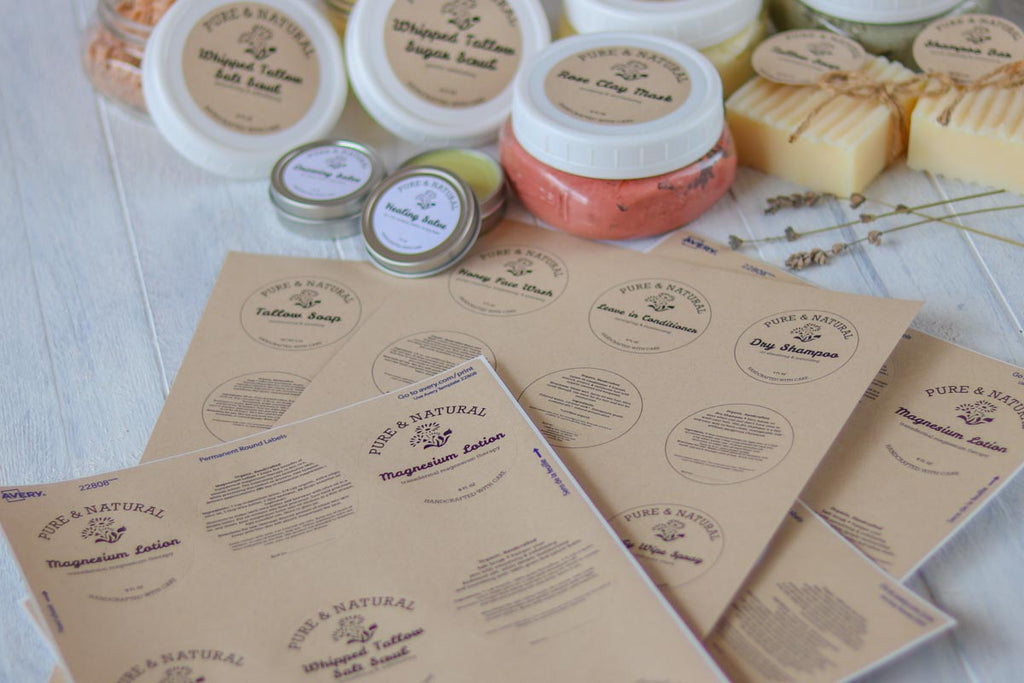 30 Printable Skincare Product Labels with Recipes
