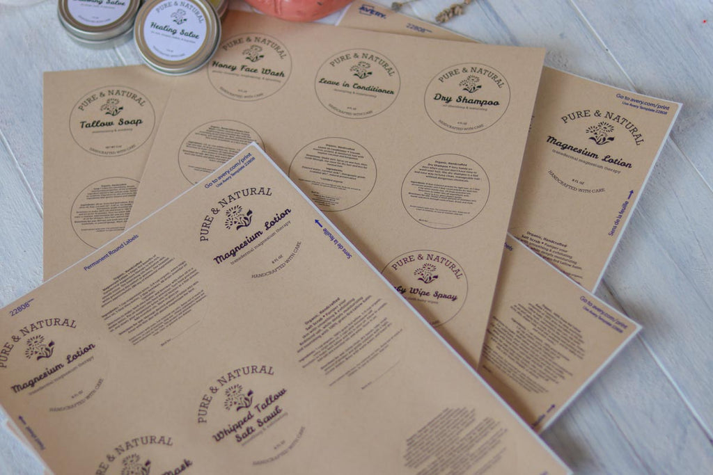 30 Printable Skincare Product Labels with Recipes