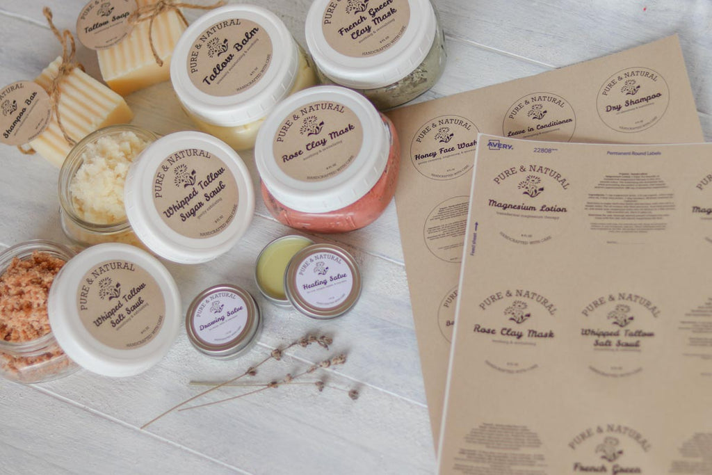 30 Printable Skincare Product Labels with Recipes