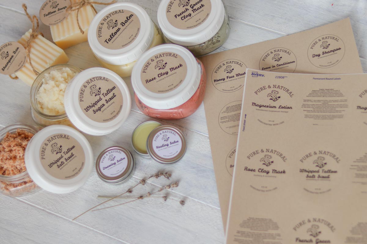 30 Printable Skincare Product Labels with Recipes